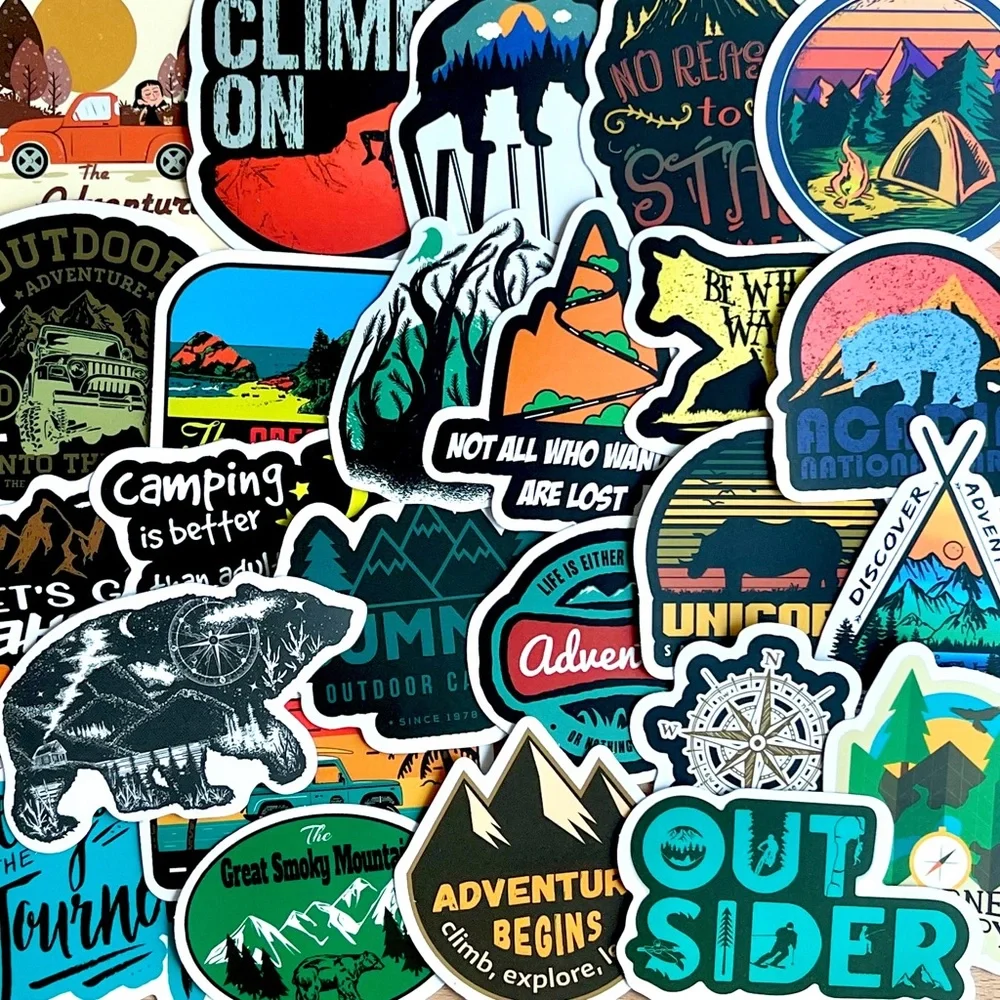 Pack of 50 Adventure Outdoors Stickers. - Picture 4 of 12